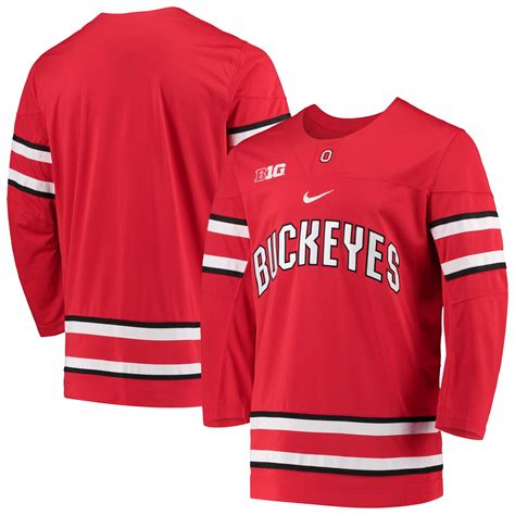 Ohio State Buckeyes Nike Replica Team Hockey Jersey Scarlet Walmart