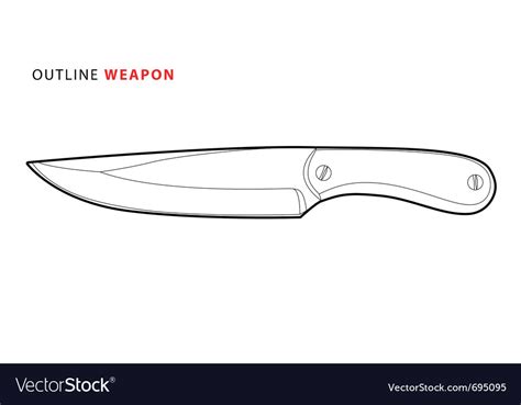 Outline Knife Royalty Free Vector Image Vectorstock