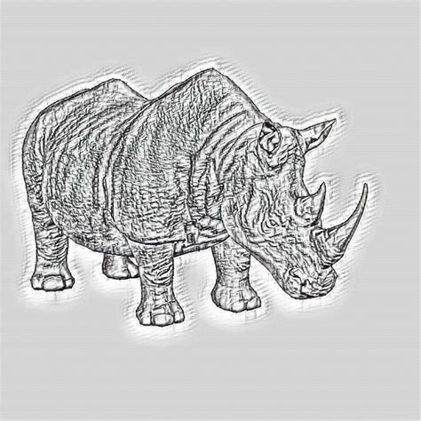 Download Free Photo Of Rhinopencildrawingsketchgrey From