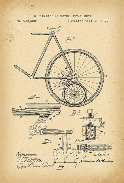1897 Patent Velocipede Bicycle History Invention By Khokhloma Redbubble