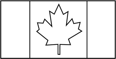 Bandeira do Canadá para colorir desenhos para pintar e imprimir