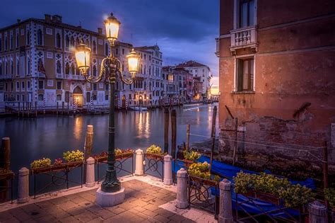 Water The City Lights Home The Evening Italy Lantern Venice