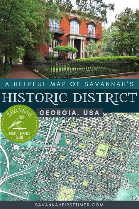 Savannah Historic District Map Updated Savannah First Timer S