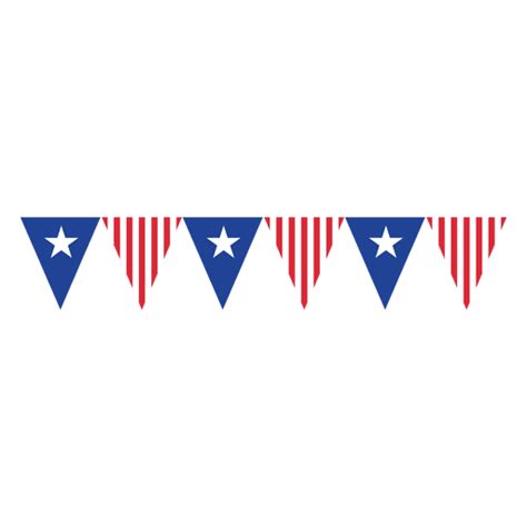 Triangles Usa Flag Bunting Transparent Png And Svg Vector File