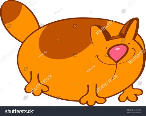 big fat ginger cat happy stock vector royalty free 56456809 shutterstock