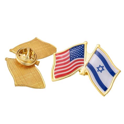 Usa And Israel Friendship Flag Pin Lapel Country Flag Badge Etsy Israel