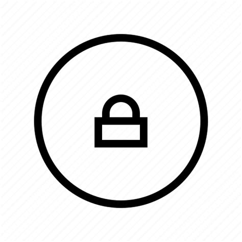 Circle Lock Protect Protection Secure Security Icon Download On