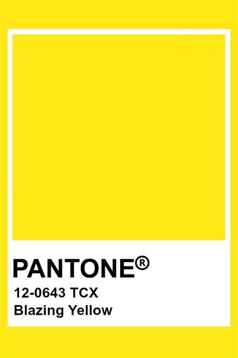 Blazing Yellow Color Trends Yellow Pantone Pantone Colour Palettes
