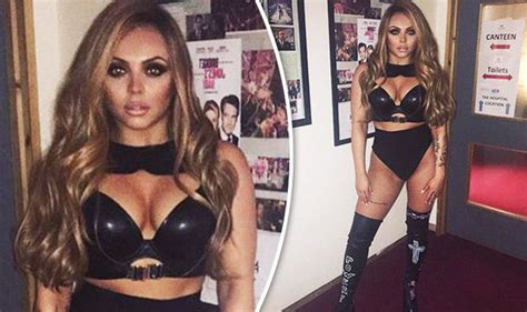 Little Mixs Jesy Nelson Flashes Major Cleavage In Sexy Latex Get Up