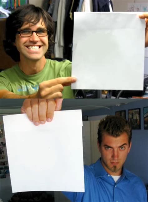 Rhett And Link Holding Paper Template From The Internet Overdose Song R Rhettandlink