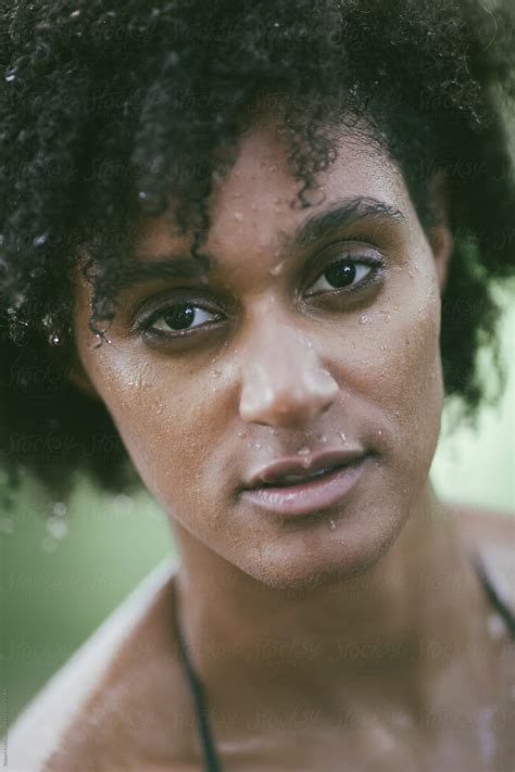 Black Woman With Wet Hair By Stocksy Contributor Robert Kohlhuber Stocksy