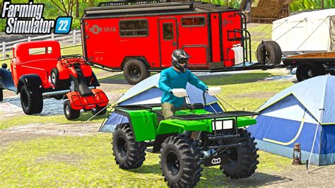Ripping Atv And Camping In Tents Farming Simulator 22 Youtube