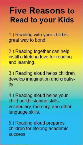 Five Reasons To Read To Your Children Childrens Authors