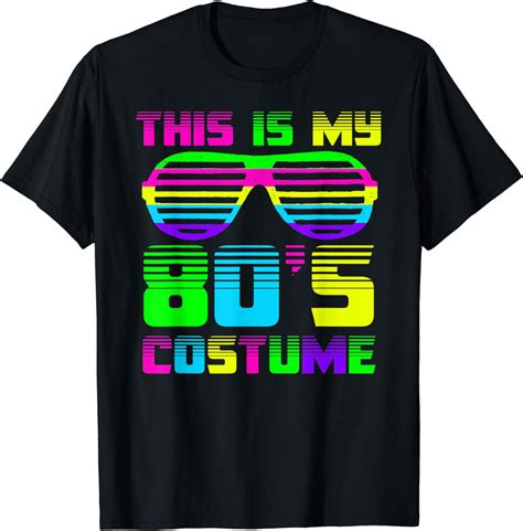 this is my 80s costume 80s party wear retro outfit t shirt amazon de fashion