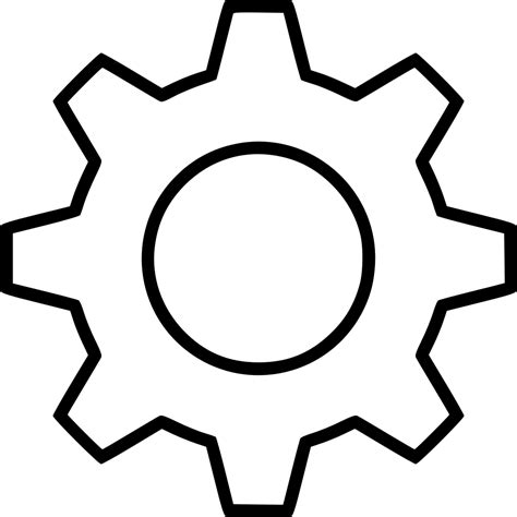 White Gear Icon Png 145895 Free Icons Library