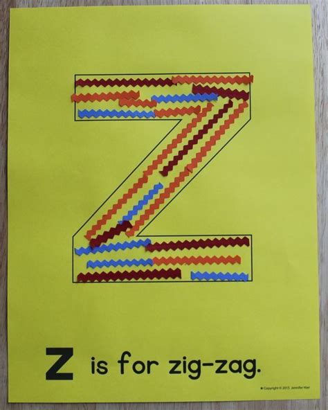 z is for zig and zag | Alphabet letter crafts, Letter z crafts