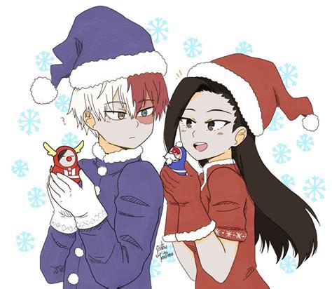 Christmas Cheer With Todoroki And Momo Rbokunoshipacademia