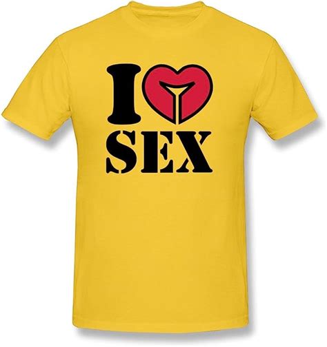 Love Sex Design T Shirt For Men 100 Cotton Gold Clothing Shoes And Jewelry