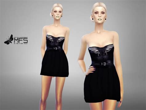 The Sims Resource Mfs Total Black Dress