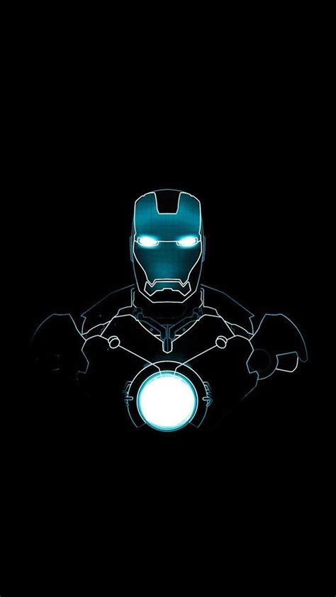 Iron Man Brilla En El Diseño Oscuro Brilla En La Oscuridad Androide