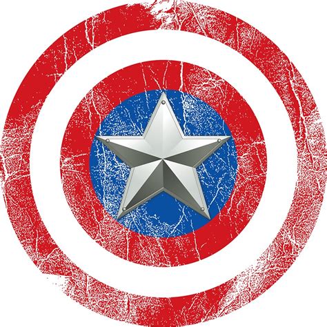 Cap America Shield With Star Stickers By Mark Walker Redbubble