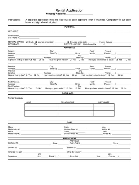 Chicago Apartment Rental Application Fill Online Printable Fillable