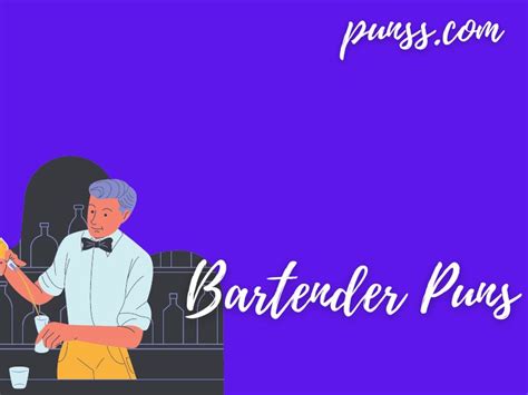 Bartender Puns Joke And One Liners