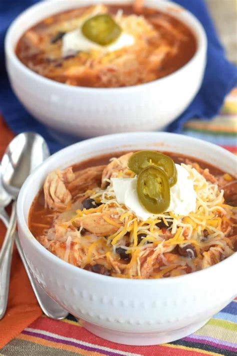 This really is more like a white chicken chili or stew because it's a really thick. Crock Pot Chicken Tortilla Soup - Wine & Glue