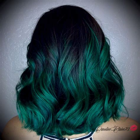 Emerald Green Ombre Hair By