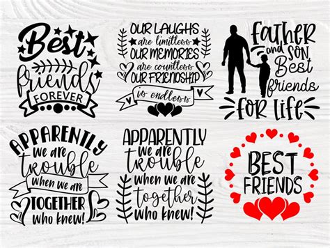 Best Friends SVG Bundle Friendship Svg Designs Etsy UK