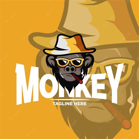Premium Vector Monkey Mascot Logo Design Template