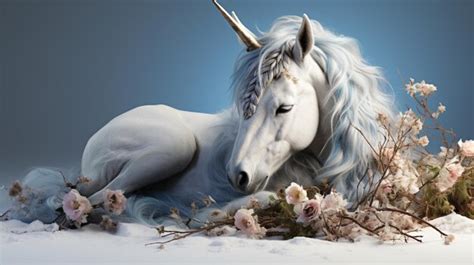 Premium Ai Image White Horse Unicorn