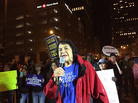 Legendary Labor Leader Dolores Huerta Joins Milwaukee Strikers And