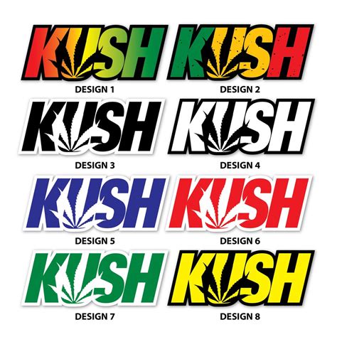 Kush Design Logo Vinyl Laminated Sticker Shopee Philippines