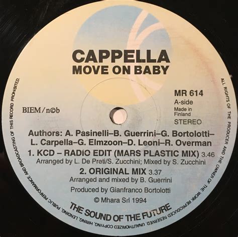 Cappella Move On Baby 1994 Vinyl Discogs