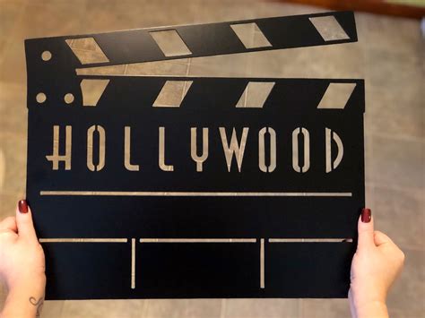 Hollywood Clapboard Metal Movie Clapper Home Theater Decor Etsy
