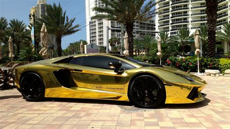 First Gold Plated Lamborghini Aventador Lp700 4 In The World