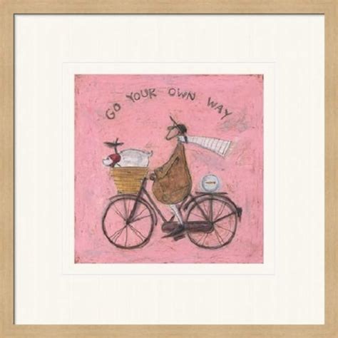 Sam Toft Mounted Framed Print Go Your Own Way 30 X 30 Cm Etsy