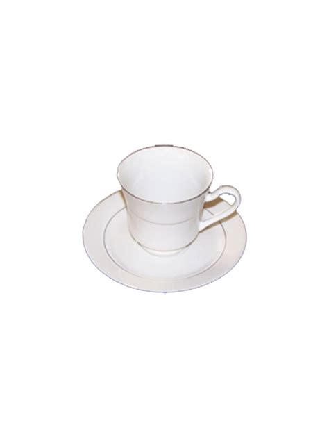 Gold Rim Coffeetea Cup And Saucer Set Anar Party Rentals