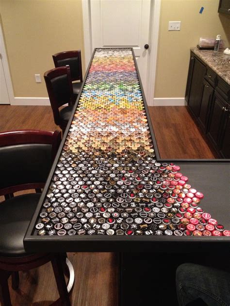 The most common bottle cap bar material is metal. Build an awesome custom bottle cap bar top | Your Projects@OBN