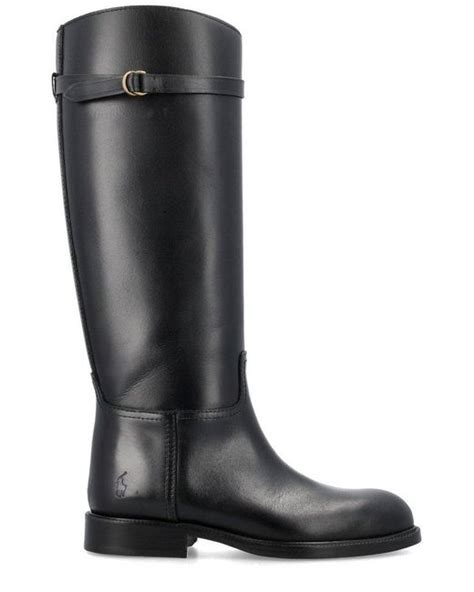 Polo Ralph Lauren Riding Boot In Black Lyst Canada