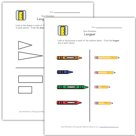 Teach Length Long And Short Worksheets Worksheets For Children