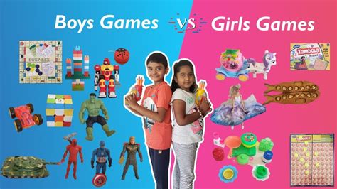 Girls Vs Boys Funny Toys Collection Boys Vs Girls Game Challenge