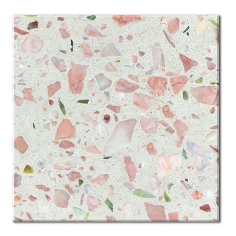Pink And Green Glass Tile With White Background