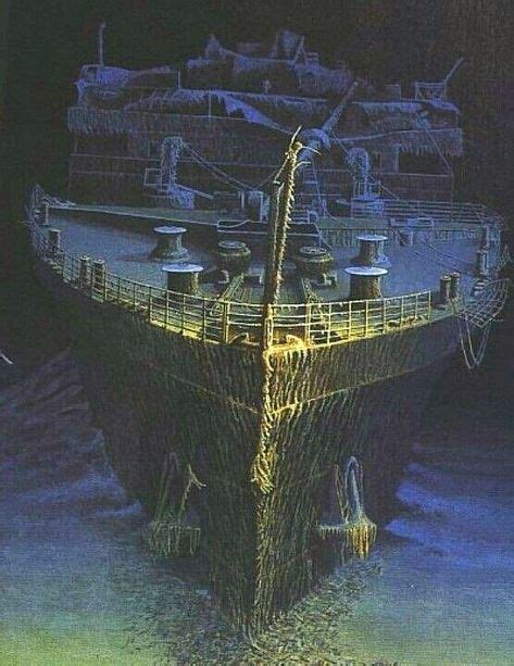Front Of The Titanic Wreck Underwater 1985 Titanic Wreck Rms Titanic
