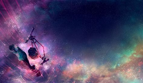 Wallpaper Anime Galaxy Rain Artwork Stars Nebula Universe