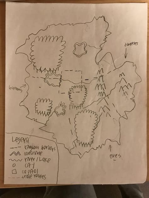 A Rough Draft Of A Fantasy Map Critique Appreciated Mapmaking
