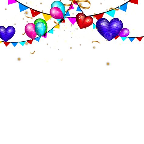 Happy Birthday Celebration Background With Realistic Balloons