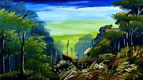 Landscape Nature Painting Forest Scenery Drawing Acrylic Tutorial Scenery Paintings