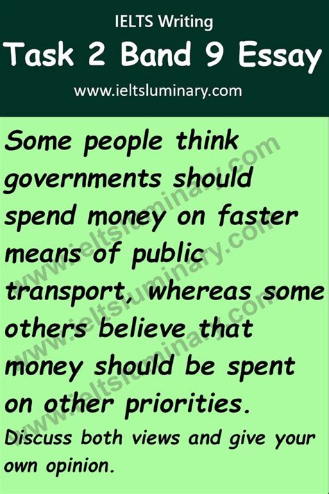Governments Should Spend On Faster Means Of Public Transport Or On